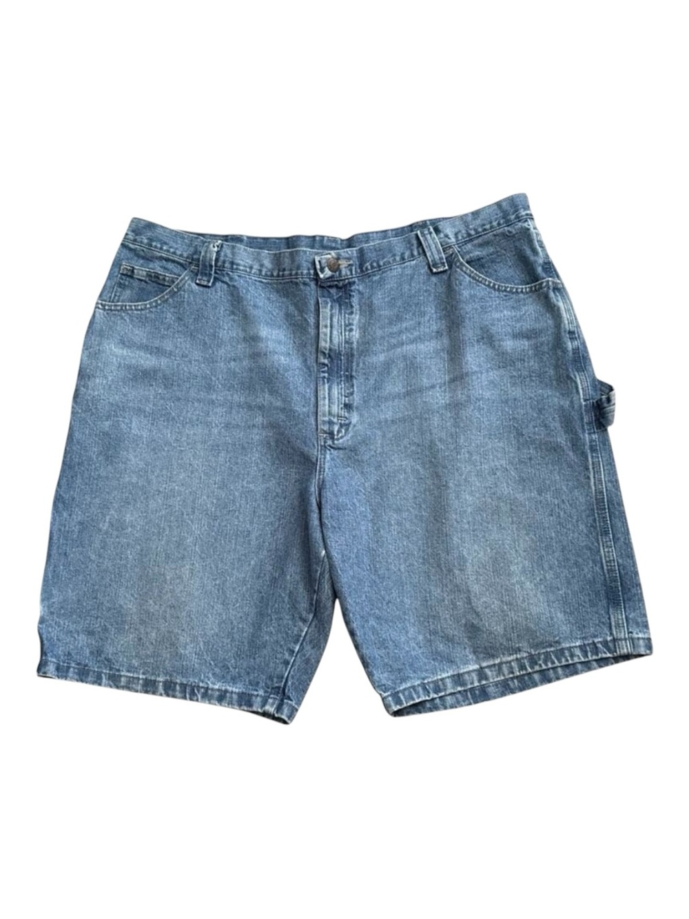 Wrangler Jean Shorts Mens 42 Utility Denim Blue Carpenter 10" Inseam